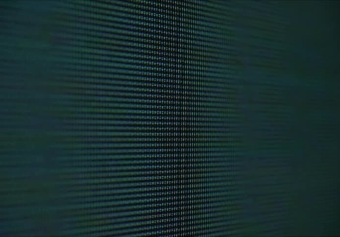 The television screen is flickering