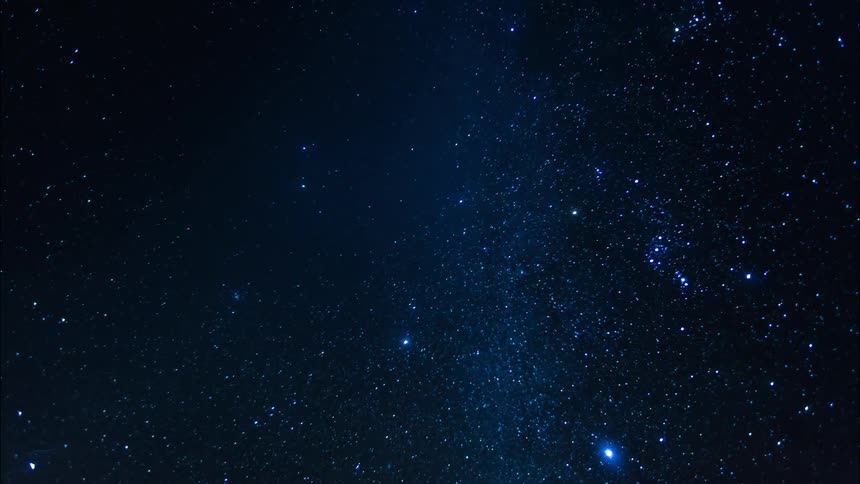 The sky above is full of stars at night