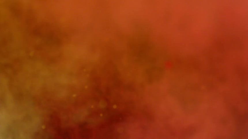 Orange dust clouds the area