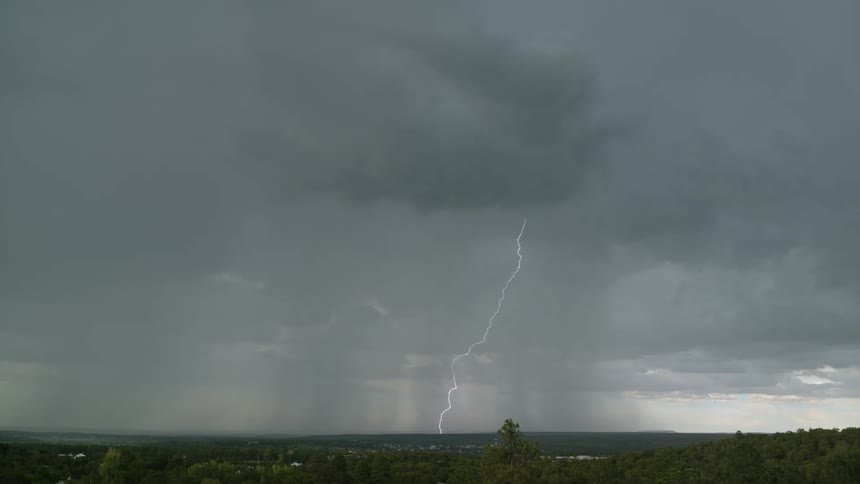 Storm with thunder on the plains