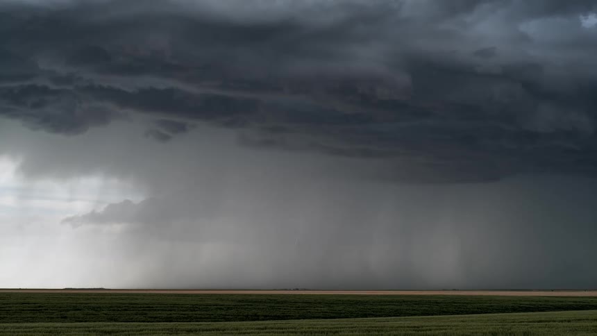 Storm with thunder on the plains