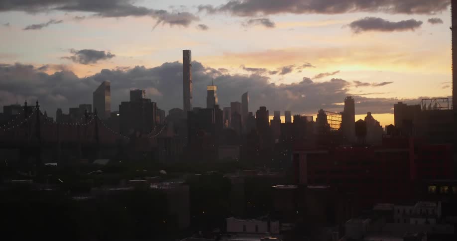 The sun is setting on this city