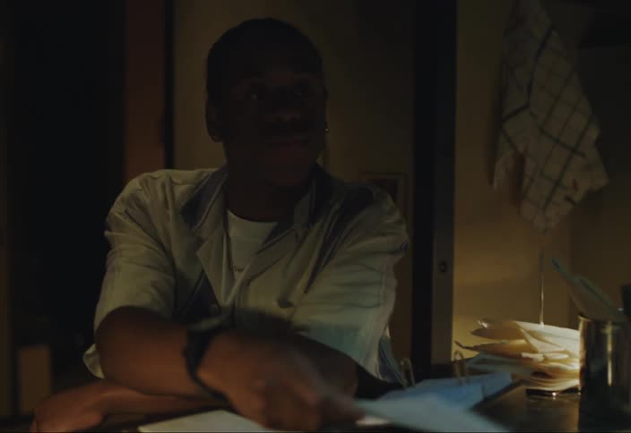 A young boy answered the phone and passed the order to the head chef