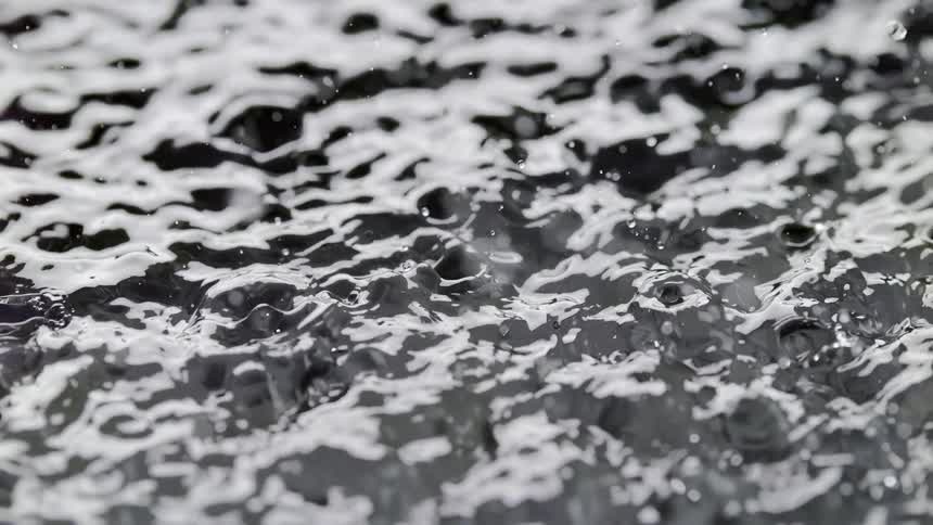 Water drops in a river