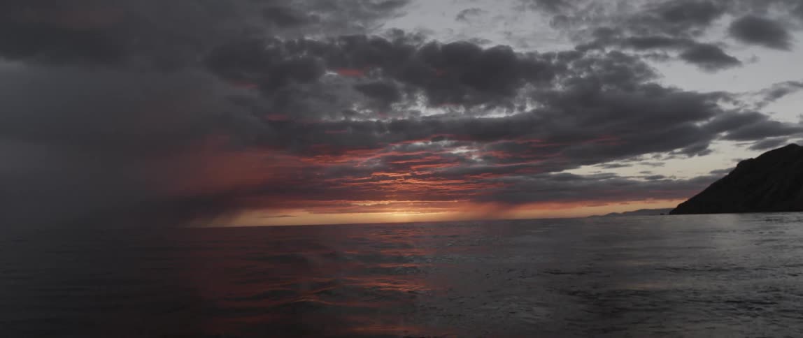 The water ahead is rough at dawn