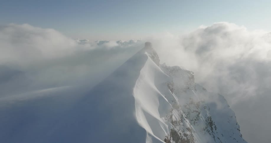 The mountains are covered with snow