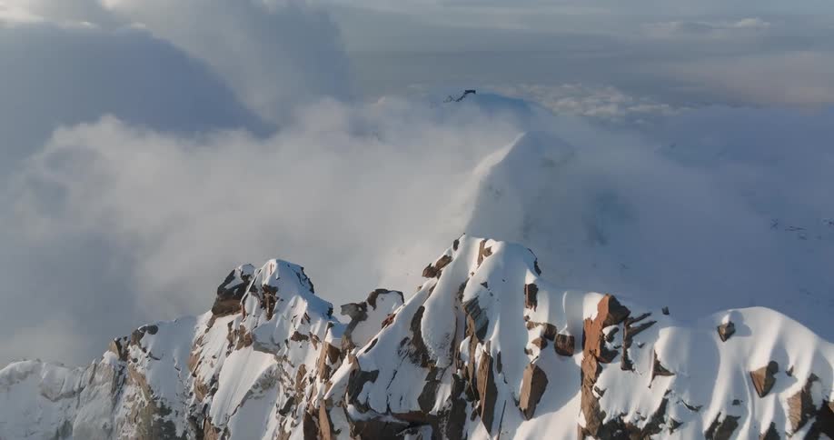 The mountains are covered with snow