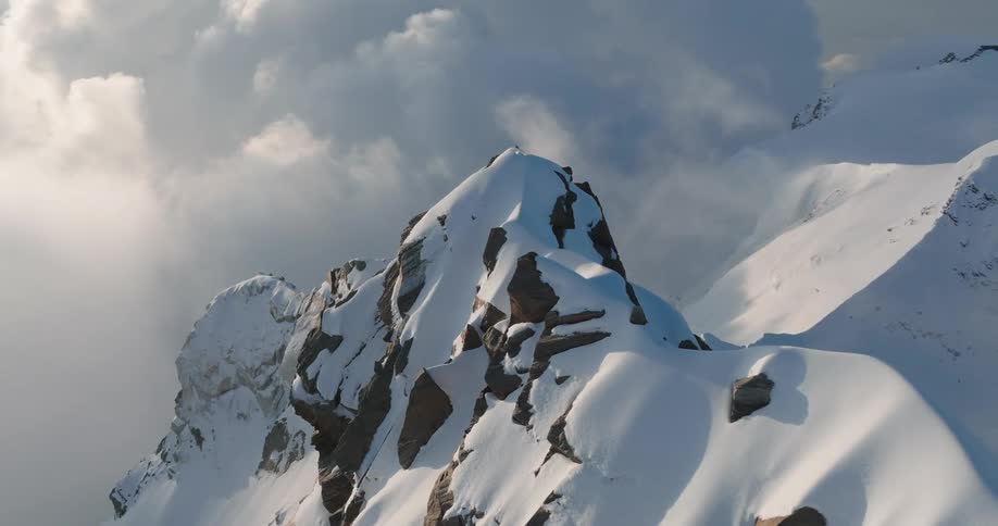 A snowy mountain top