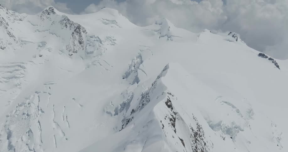 In the artic snow covered the moutain