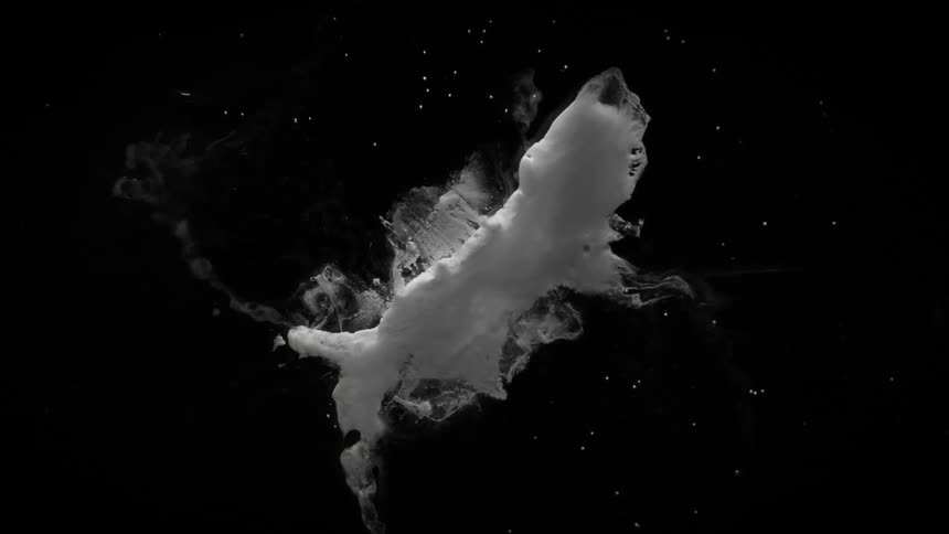 A white milk substance splash in space