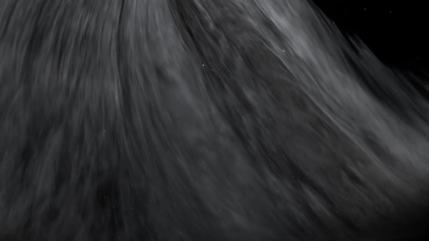 Smoke falling into frame and moving in waves