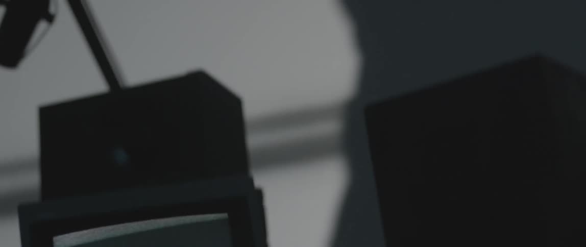 A television displays static