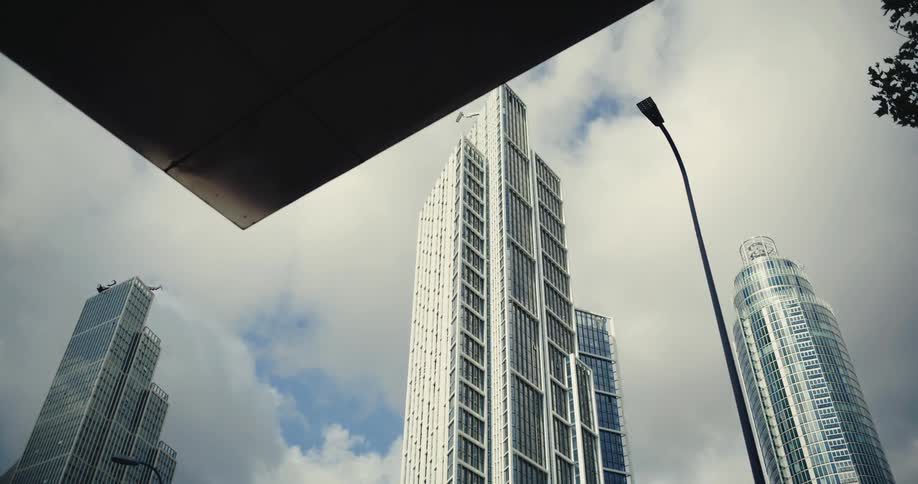 Modern skyscrapers fill London city skyline