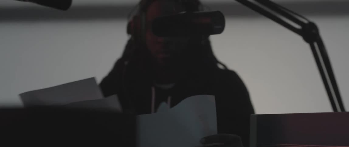 Dj looking through his papers
