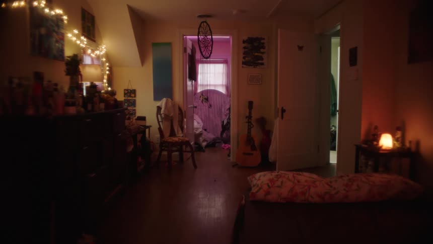 A dark room with vintage decor