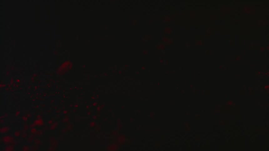 Blue and red lights under the ground in an abstract pattern