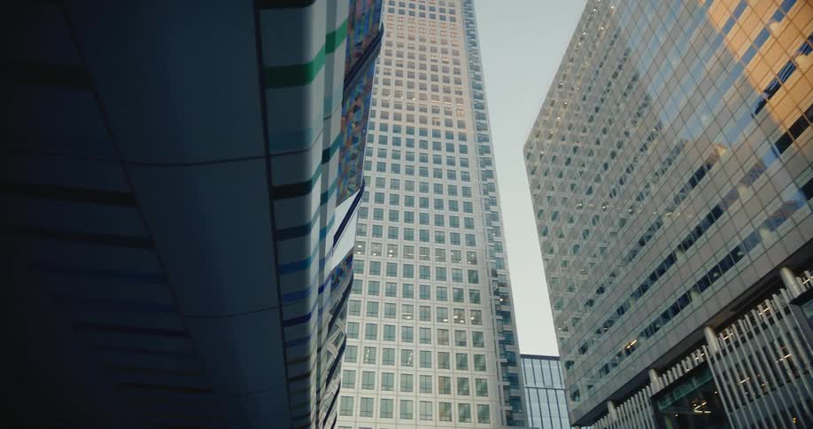 View of the city with modern architecture featuring skyscrapers and a bridge
