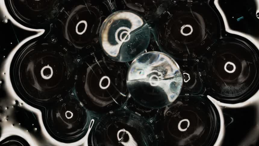 Several monochromatic circles moving on top of each other