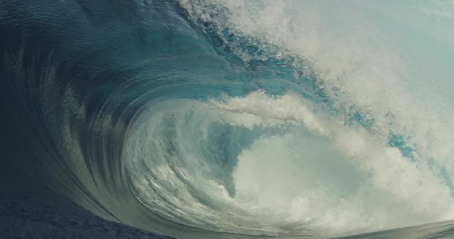 Ocean wave forming a tube
