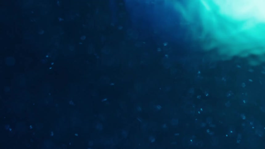 Moving water with small ice formations