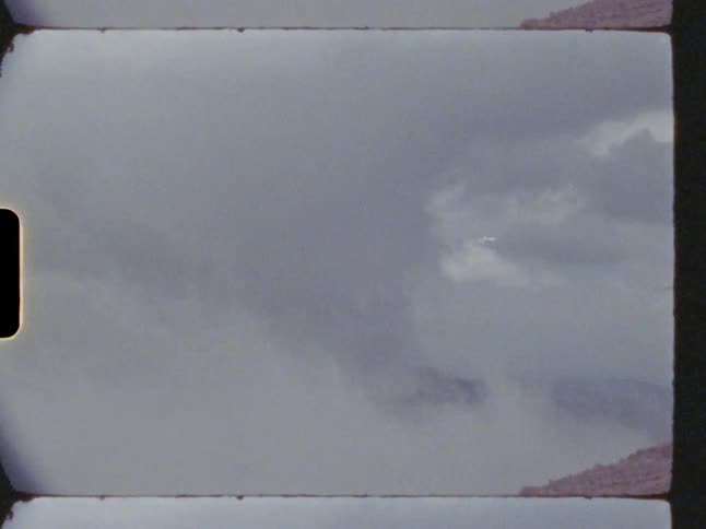 Heavy clouds move in the sky