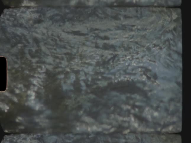 Water runs over a stone