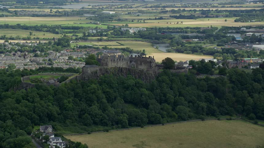 A castle is on the hill