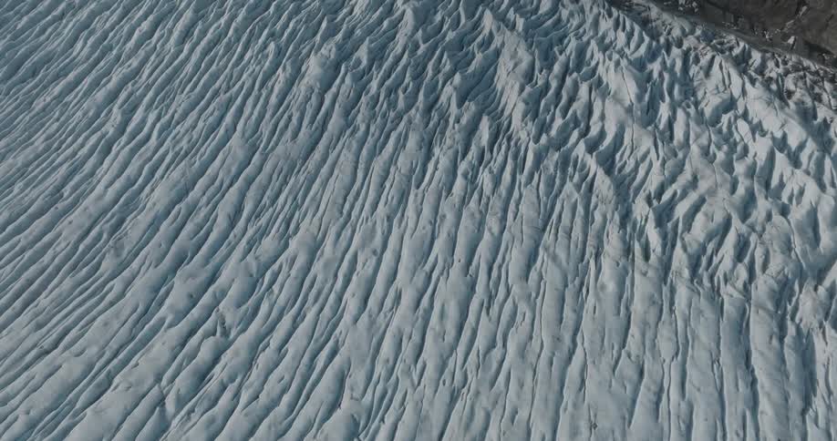 Aerial of a glacier landscape in wild nature