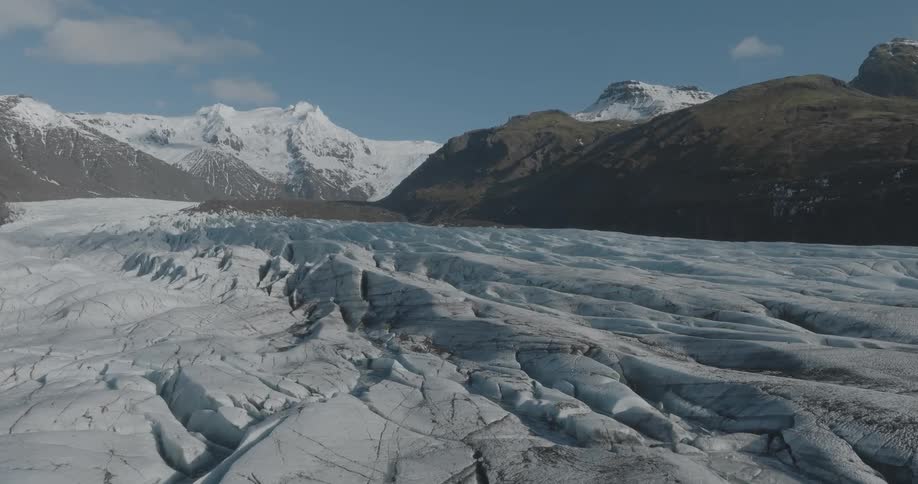 Mountains skyline with snow and glaciers in a natural landscape