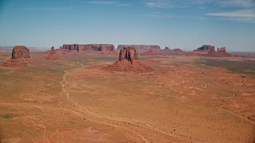Red rock formations mesa and plateaus