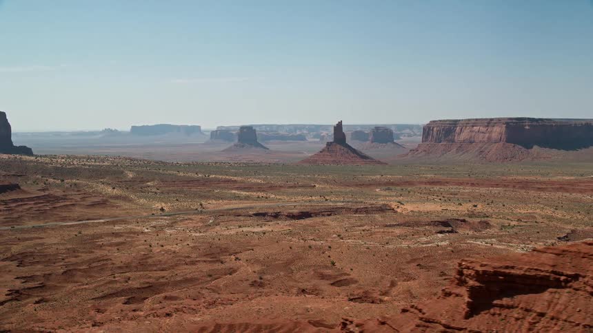 Valley with geological rock formations