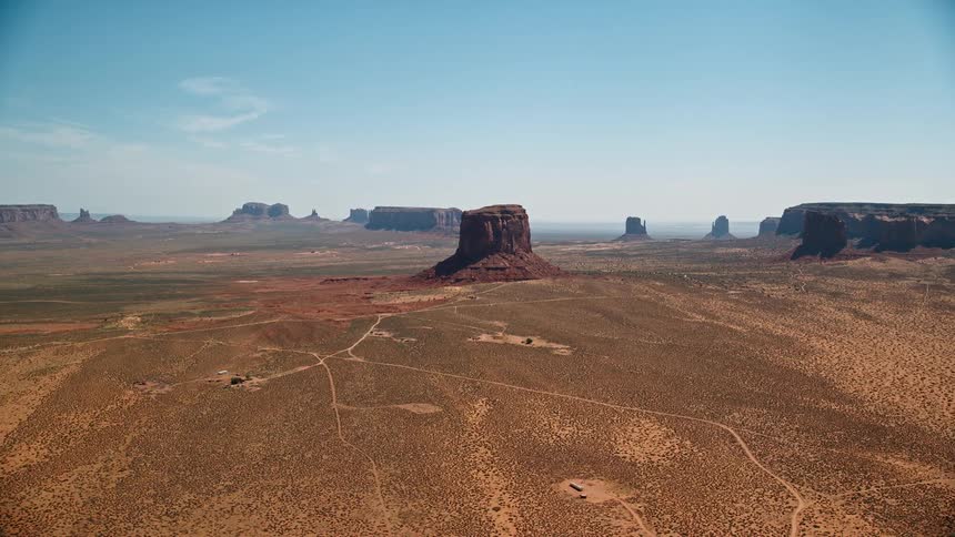 Landscape of different mesa at midday