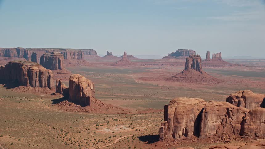 Aerial view of a natural area with rocky mountains and canyons