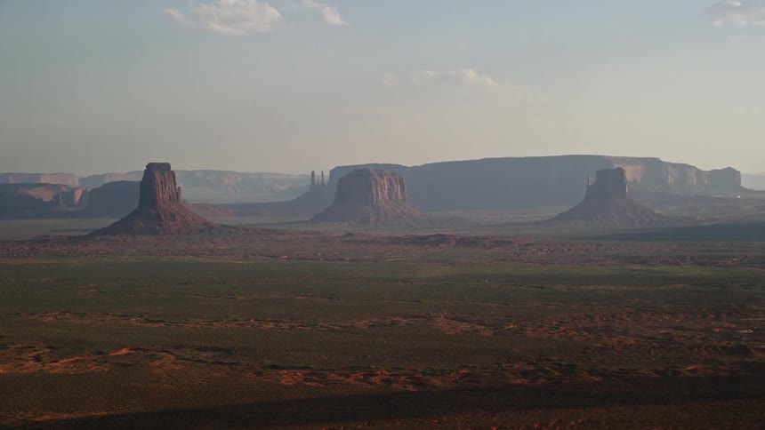 A desert region with high and mountainous rock formations