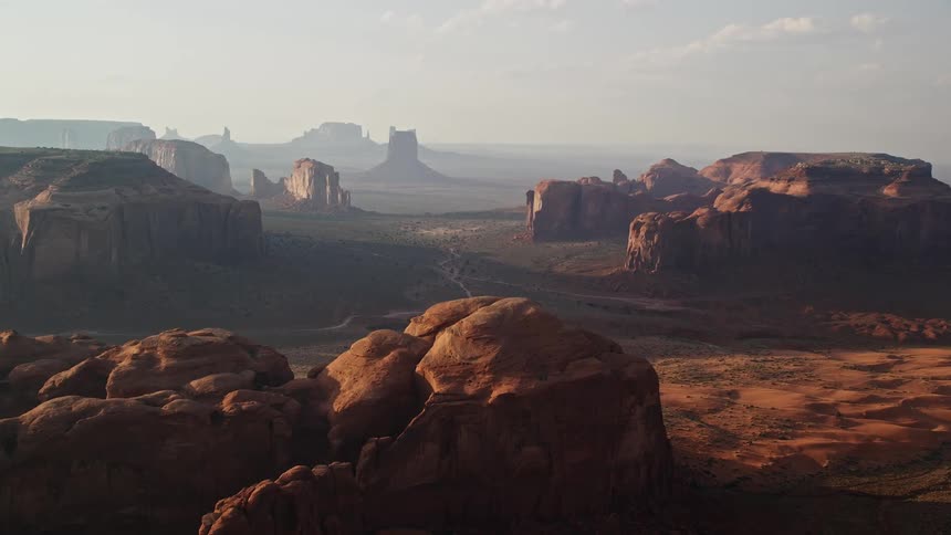 The canyon is full of large rocks