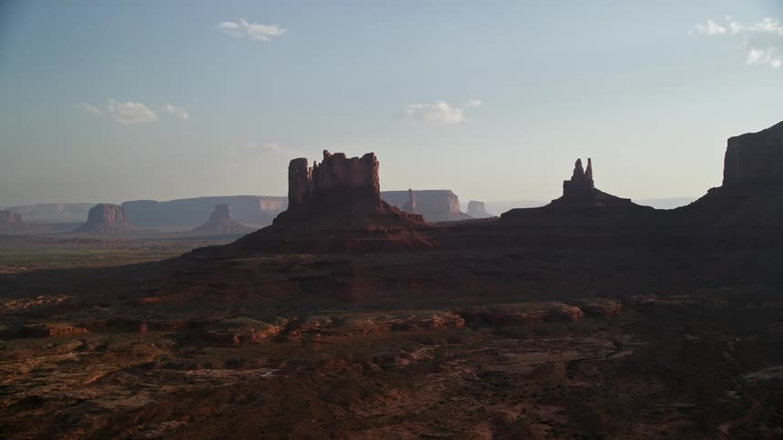 Aerial view of a natural reserve with valleys and canyons featuring rocky and geological formations