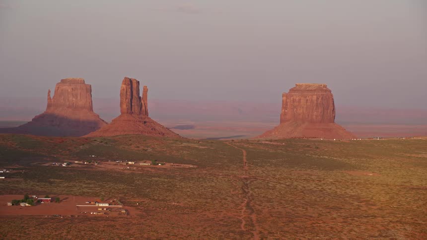Aerial view of buttes in the badlands at daytime
