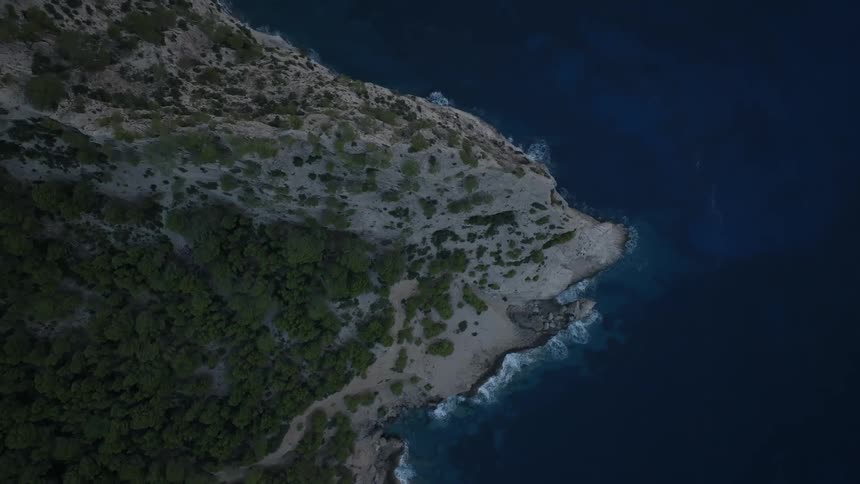 Aerial view of a seaside peninsula