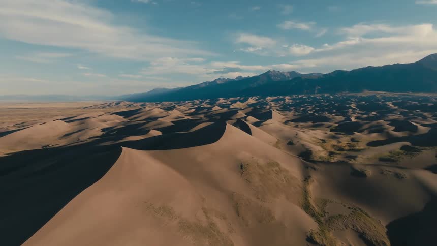 The dunes fill the landscape