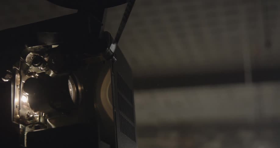 Film in a projector is moving