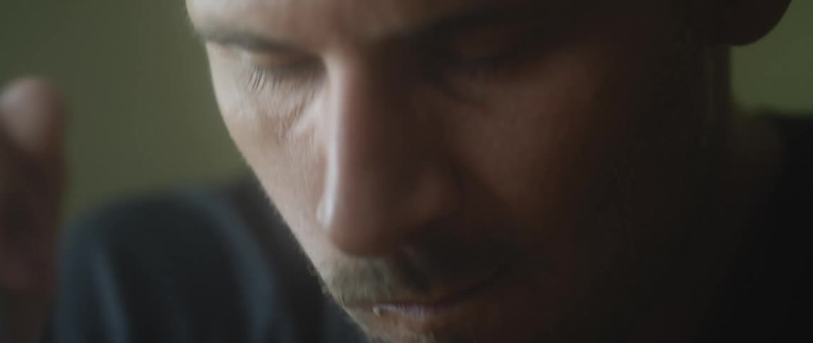 Portrait of a man eating