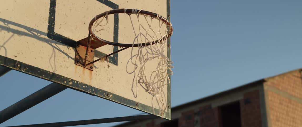 An old basketball hoop