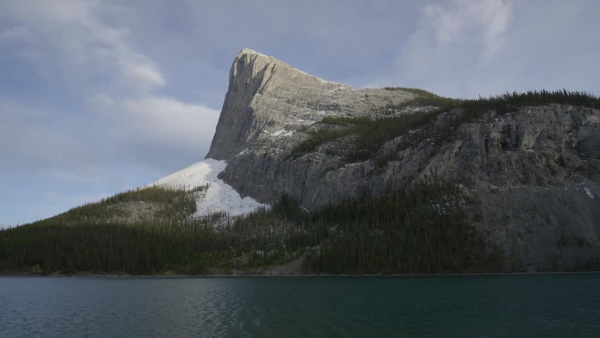 The mountain is just past the water ahead