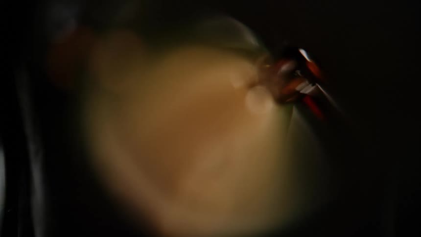 Light reflects off liquid and drops