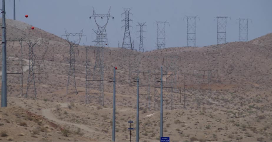 A power grid in the desert