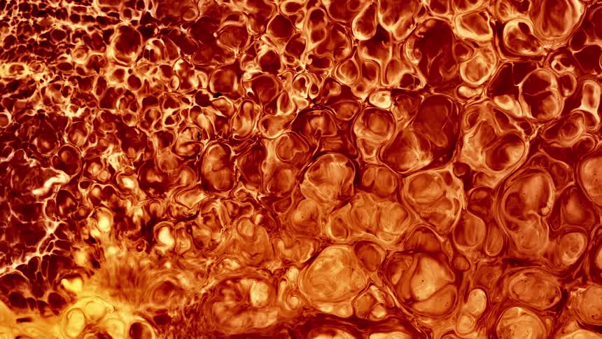 Lava from an erupting volcano