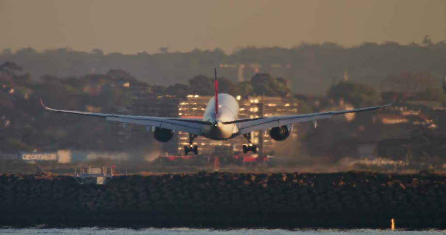 A huge commercial plane posing on a runway