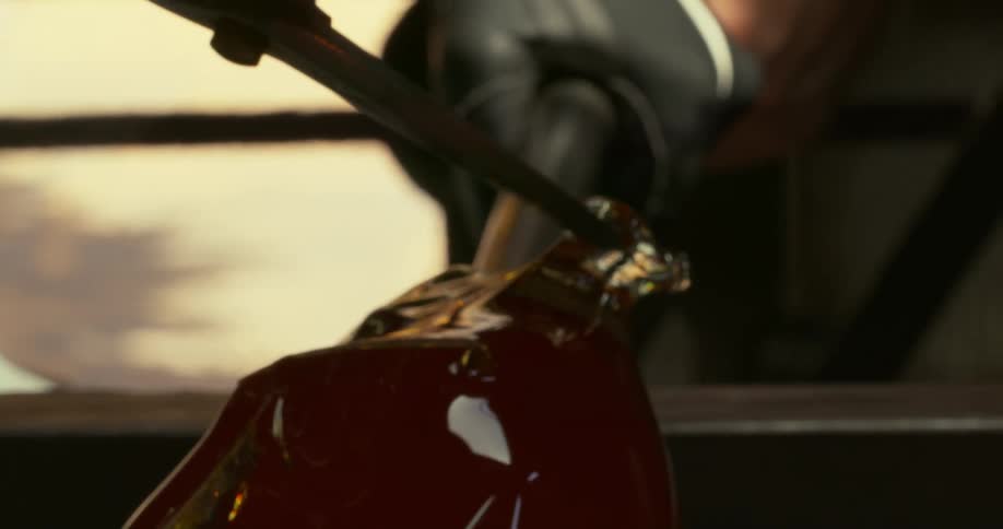Tool cutting glass in its solid state