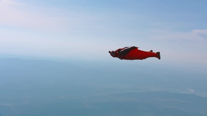 Man gliding in a hang glider