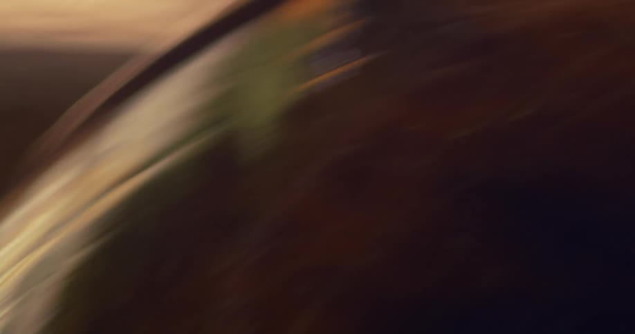 A round textured object is rotating quickly